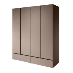 Cainan - Kledingkast 4-deurs - Beige - 180x60x210 cm