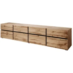 Cainan - TV-Meubel - met 4 lades - Eiken - 225 cm