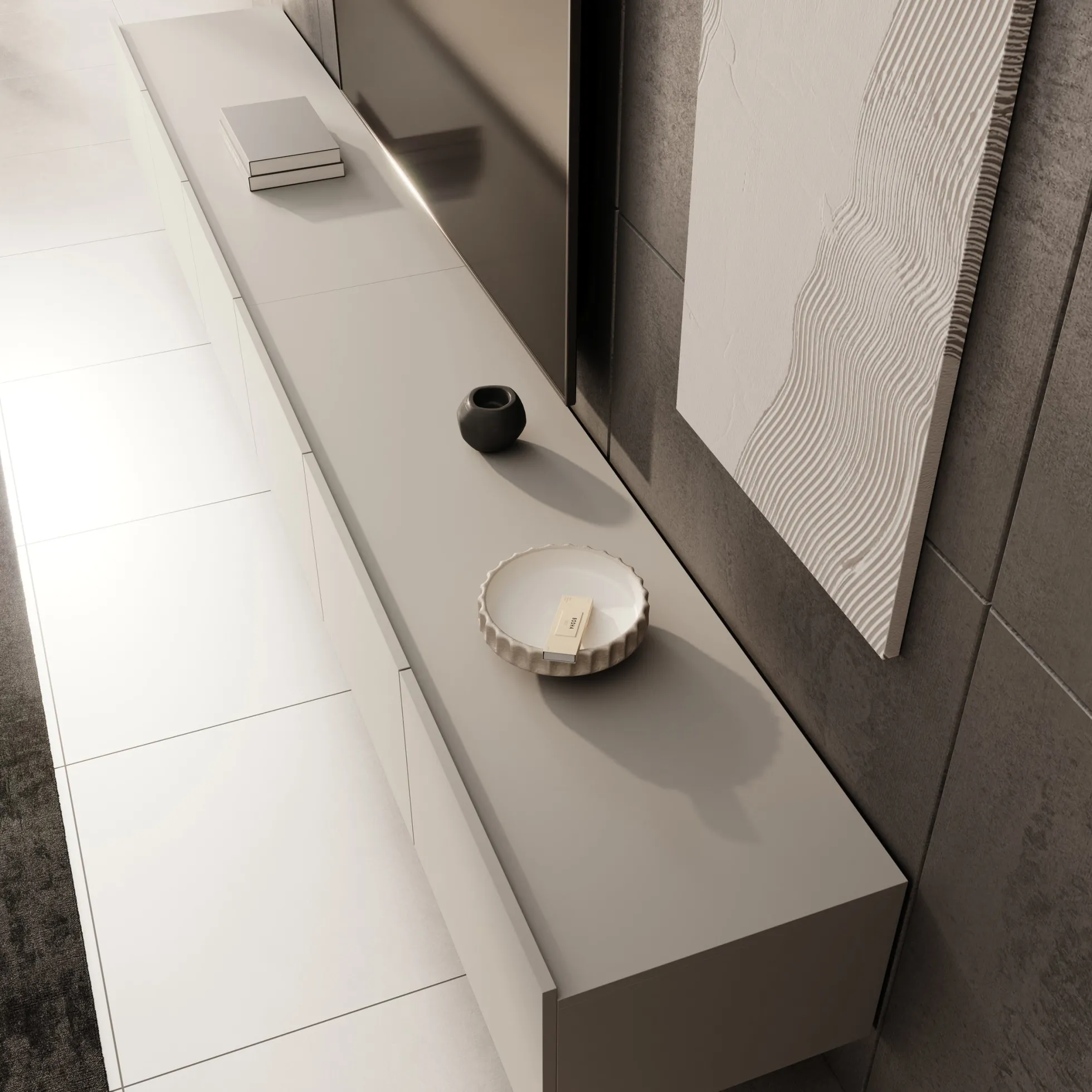 Calabas - TV-Meubel - Beige - 300x43x37 cm