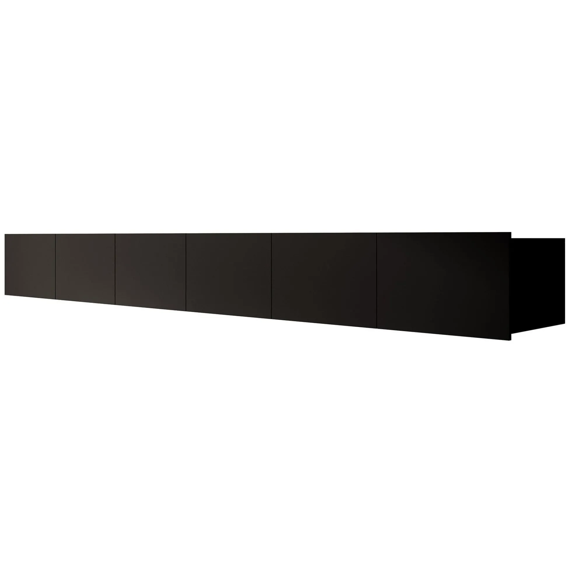 Calabas - TV-Meubel met 6 deuren - Mat zwart - 300x43x37 cm