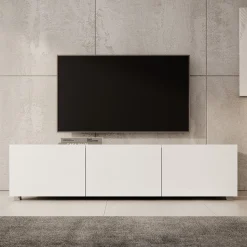 Calabas - TV-Meubel met 3 deuren - Wit - 150x43x37 cm
