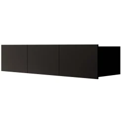 Calabas - TV-Meubel met 3 deuren - Mat zwart - 150x43x37 cm