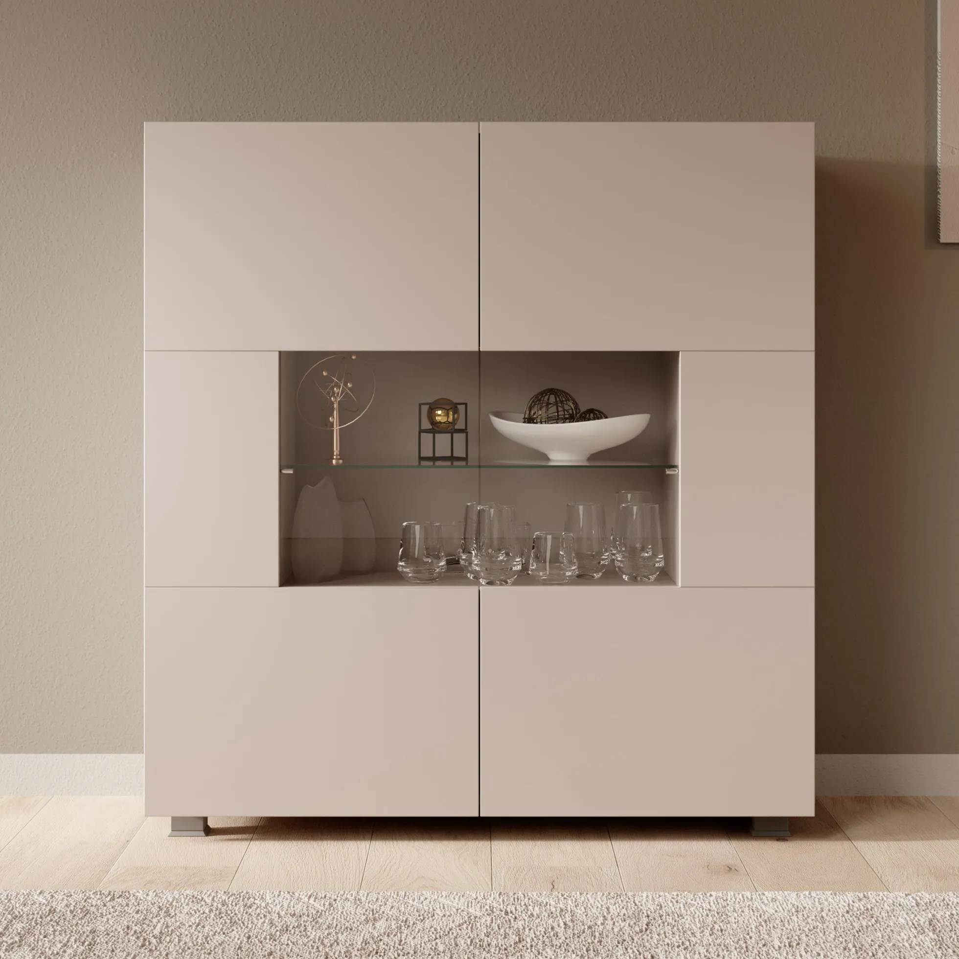 Calgary - Dressoir - Beige - 100x35x107 cm