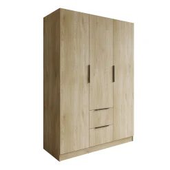 Caliero - Kledingkast 3-deurs - Eikenpatroon - 150x60x216 cm