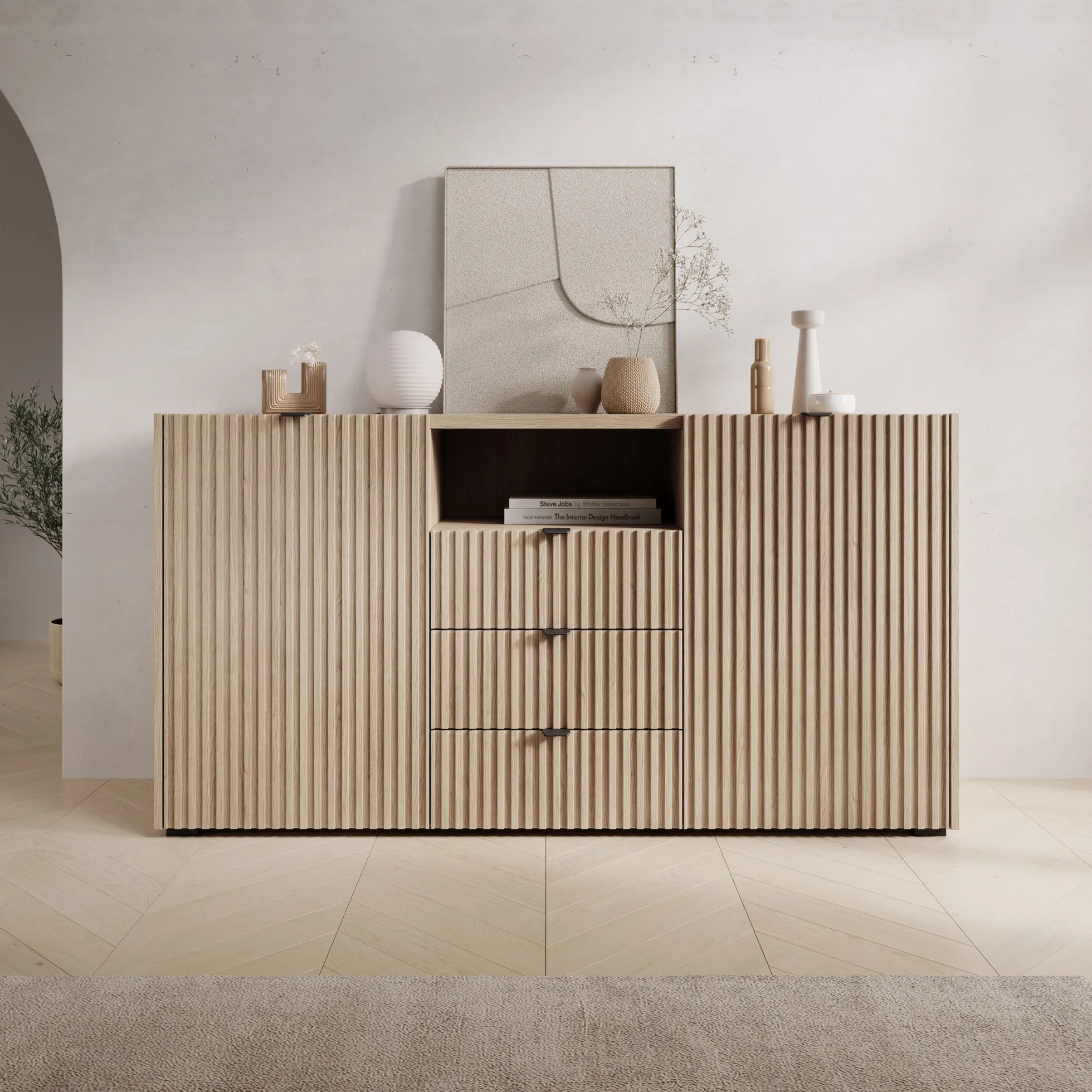 Callahan - Dressoir - Eiken - 150x40x80 cm