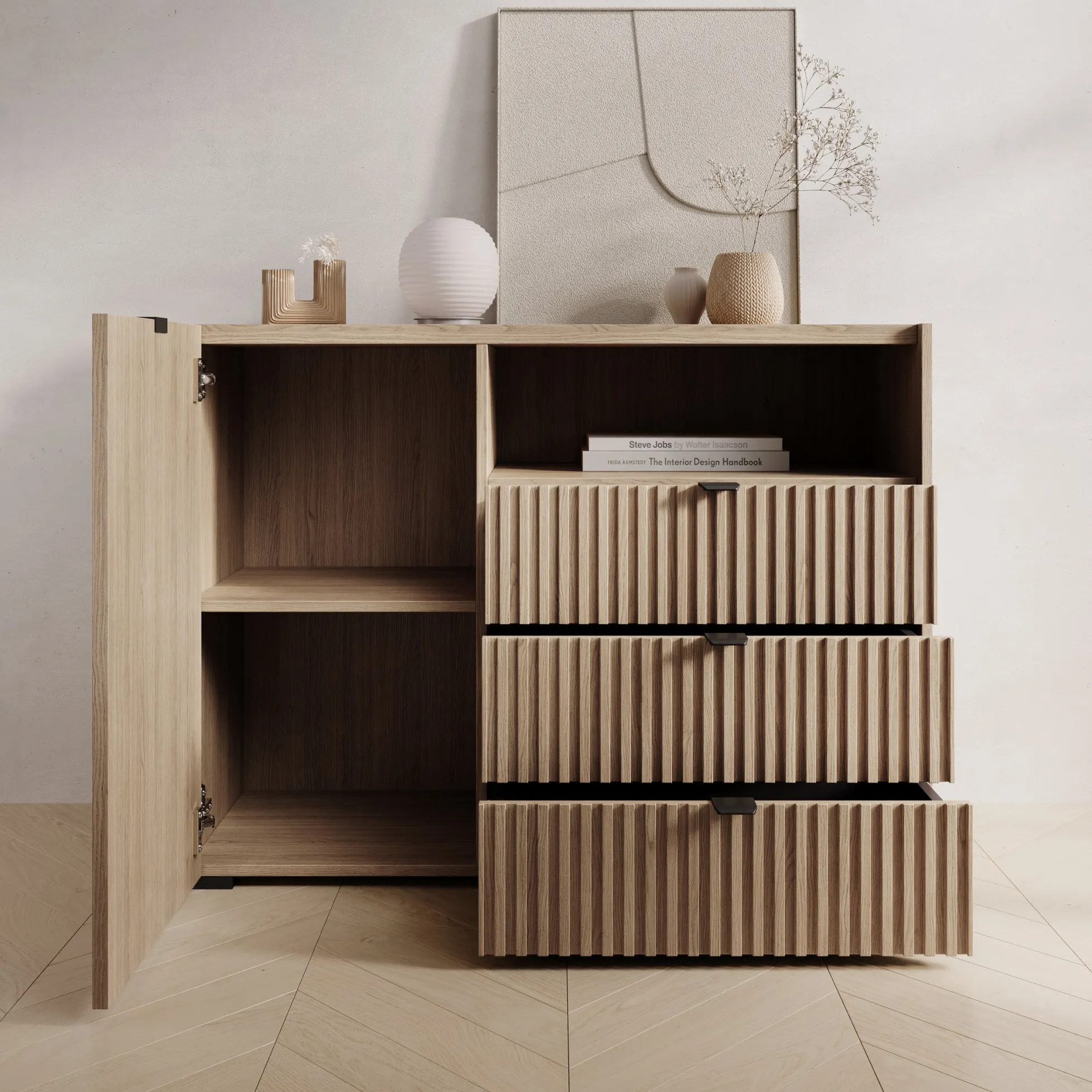 Callahan - Dressoir - Eiken - 106x40x80 cm