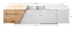 Canberra - Salontafel uitschuifbaar - Eiken/antraciet
