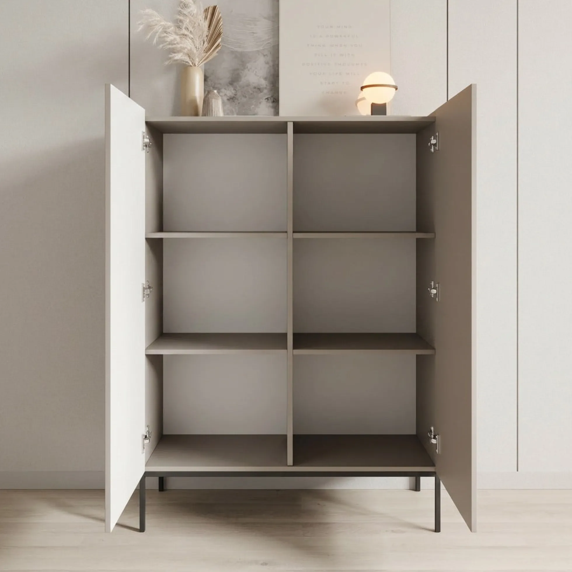 Capri - Dressoir - Beige - 100x42x140 cm