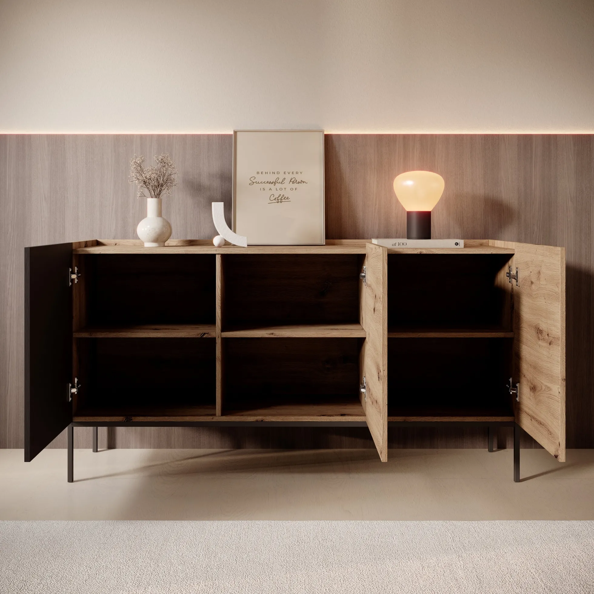 Capri - Dressoir - Eiken - 150x42x80 cm