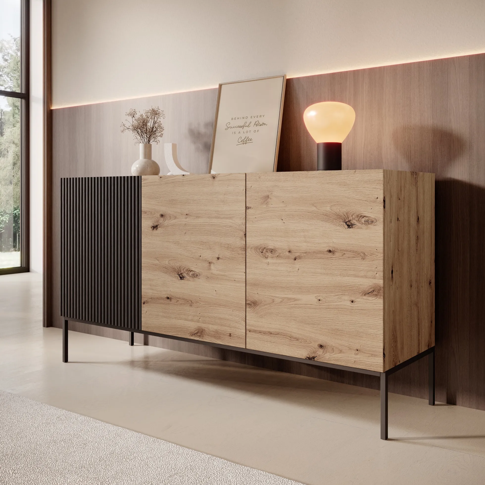 Capri - Dressoir - Eiken - 150x42x80 cm