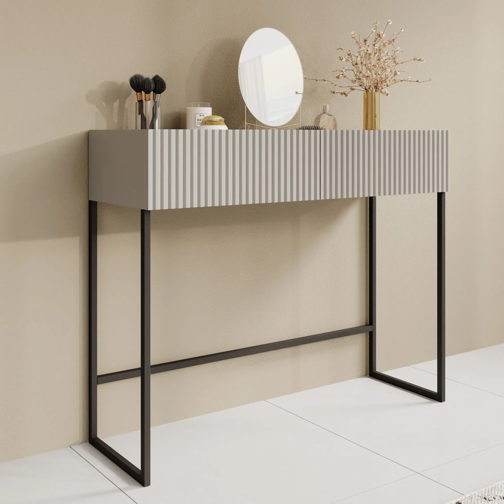 Capri - Kaptafel - Beige - 100x32x80 cm