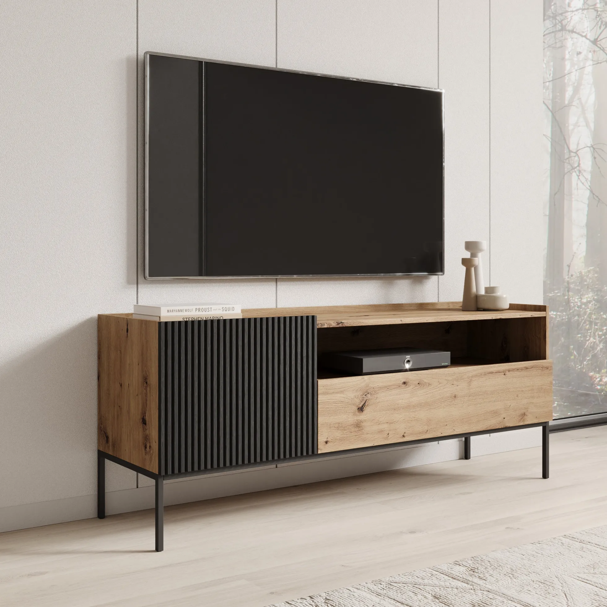 Capri - TV-Meubel - Eiken - 150x42x60 cm