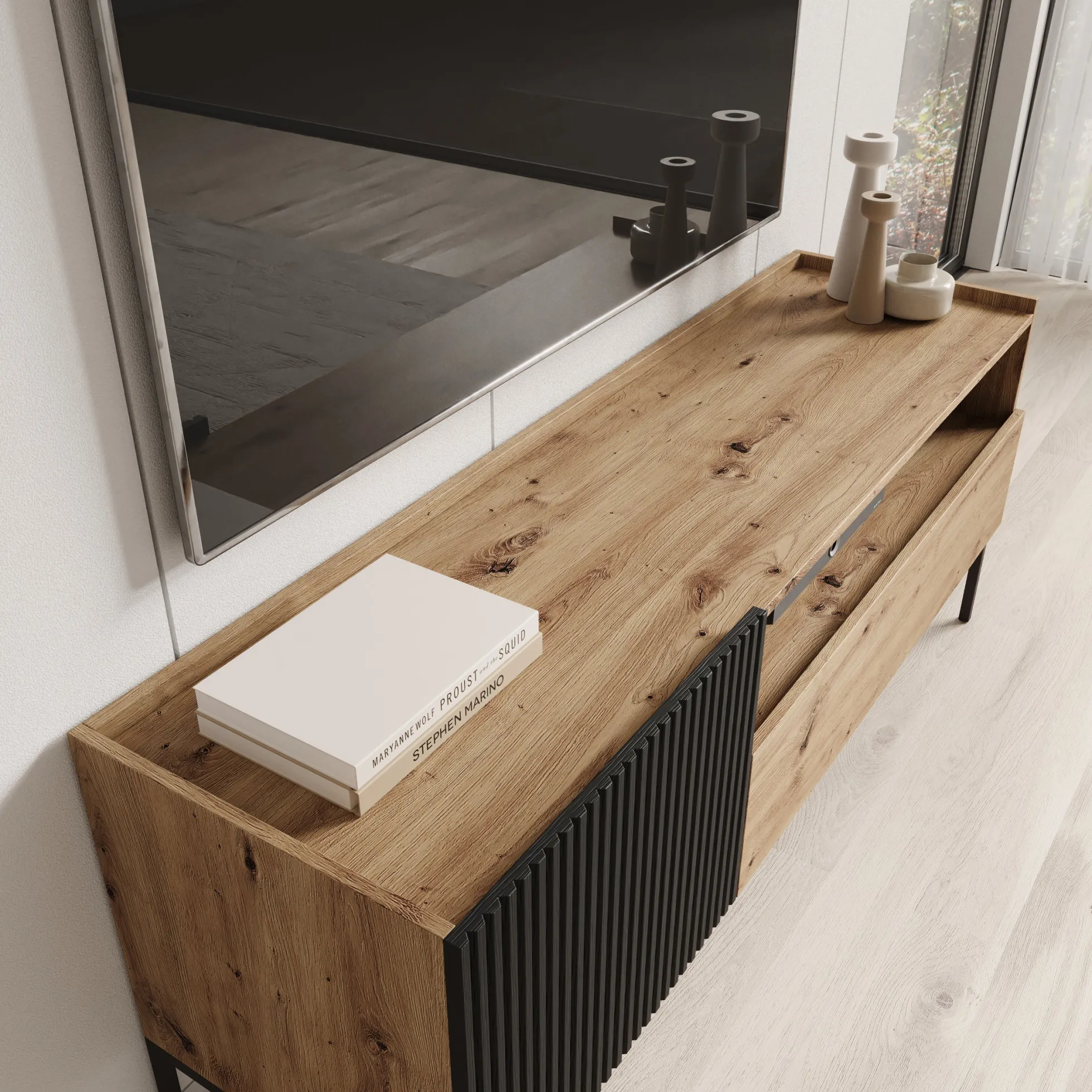 Capri - TV-Meubel - Eiken - 150x42x60 cm