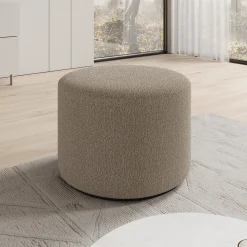 Caracas - Poef - Stof beige - 61x61x44 cm