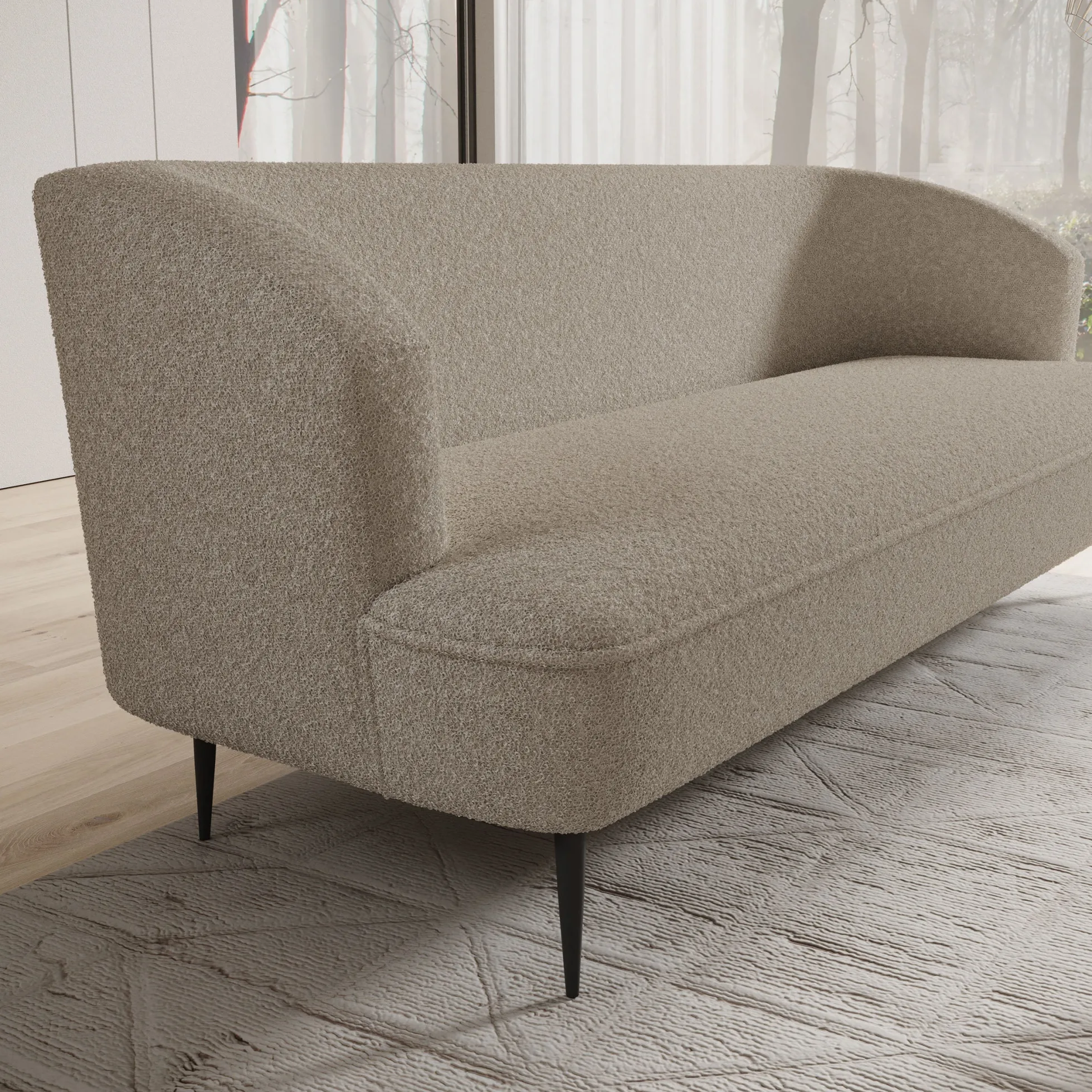 Caracas - 3-zitsbank - Teddystof beige