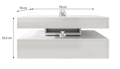 Carlo - Salontafel verstelbaar - Betonlook