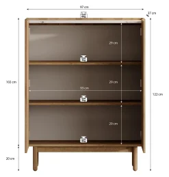 Cayenne - Dressoir - Eiken - 97x37x122 cm