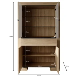 Cayuga - Buffetkast - Eiken - 113x41x185 cm