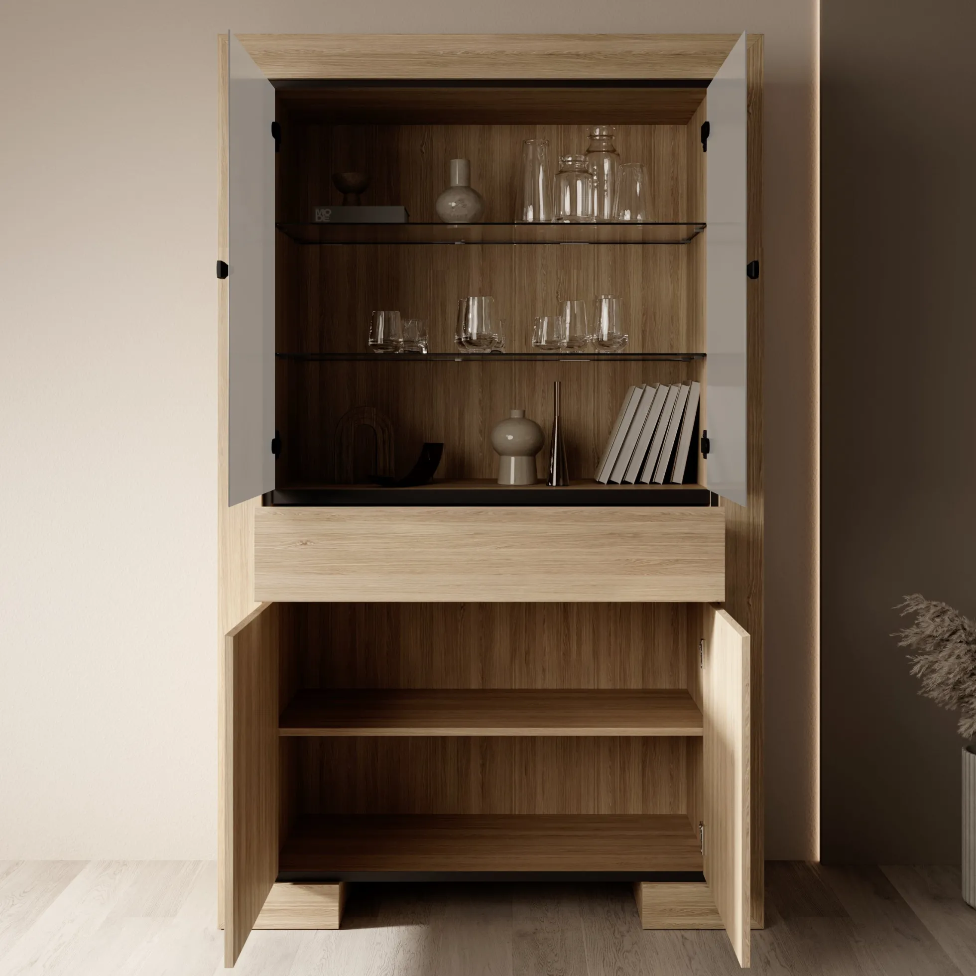 Cayuga - Buffetkast - Eiken - 113x41x185 cm