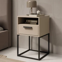 Cebu 2 - Nachtkastje - Beige - 40x39x65 cm