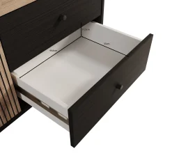Charles 2 - Vitrinekast - Eiken - 87x40x195 cm