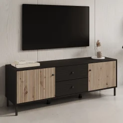 Charles - TV-Meubel met 2 deuren - Eiken - 157 cm