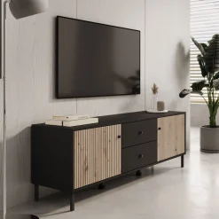 Charles - TV-Meubel met 2 deuren - Eiken - 157 cm