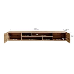 Charo - TV-Meubel - met 2 deuren - Mat zwart - 208 cm