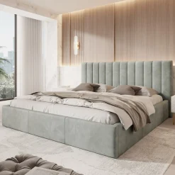 Chief - Tweepersoonsbed - Velvet grijs - 200x200 cm