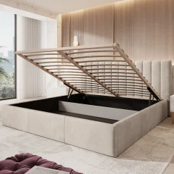 Chief - Tweepersoonsbed - Velvet beige - 200x200 cm