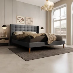 Christ - Tweepersoonsbed - Stof grijs - 160x200 cm