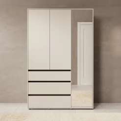Cirelle 2 - Kledingkast 3-deurs - Beige - 138x55x211 cm