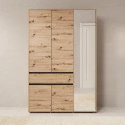 Cirelle - Kledingkast 5-deurs - Eikenpatroon - 138x55x211 cm