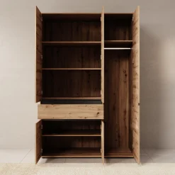 Cirelle - Kledingkast 5-deurs - Eikenpatroon - 138x55x211 cm