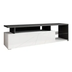 Colin - TV-Meubel - Wit/zwart - 170 cm