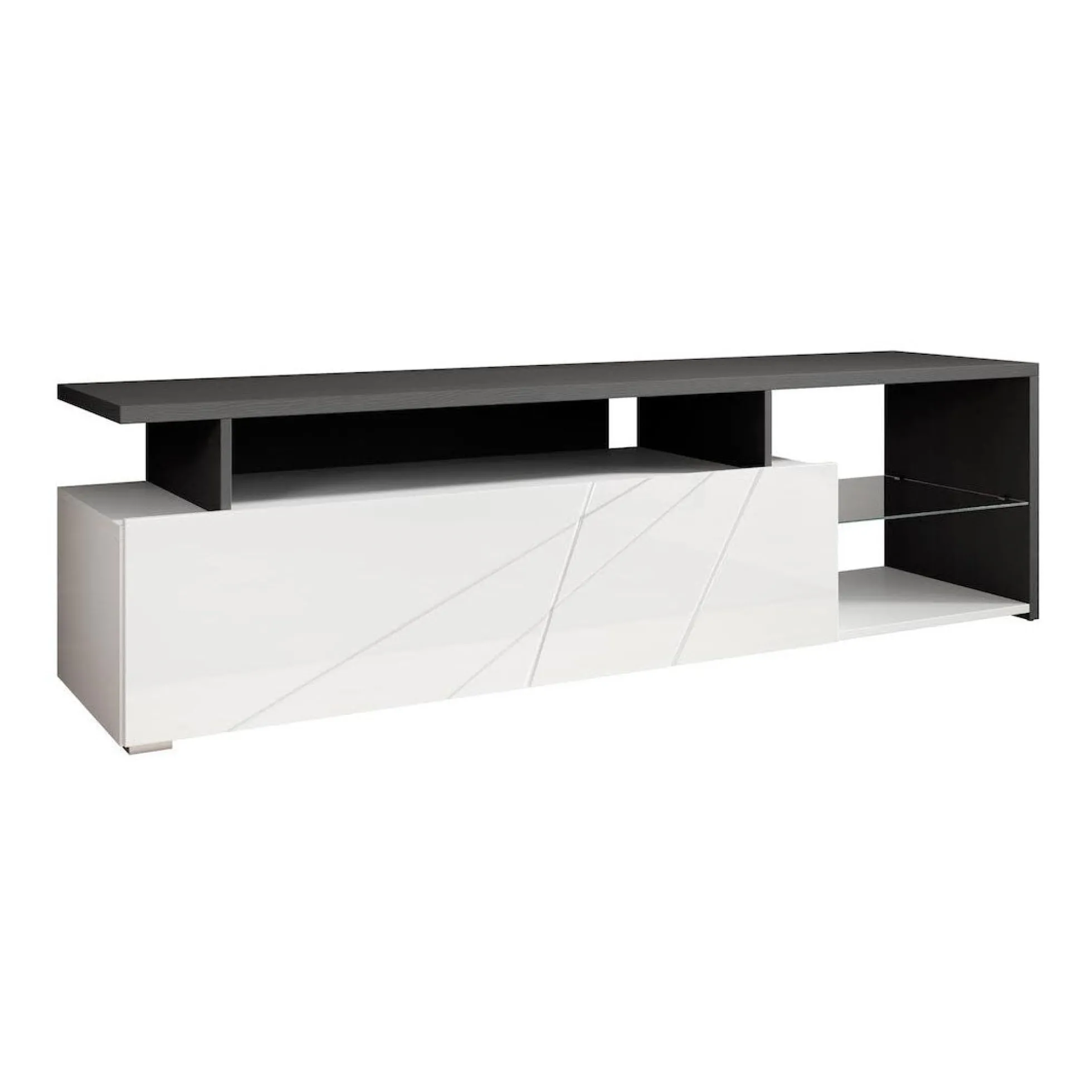 Colin - TV-Meubel - Wit/zwart - 170 cm