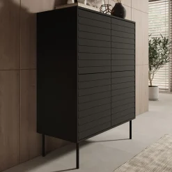 Cordoba - Dressoir - Zwart - 102x40x118 cm