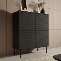 Cordoba - Dressoir - Zwart - 102x40x118 cm