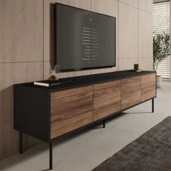 Cordoba - TV-Meubel met 4 deuren - Eiken - 200x40x55 cm