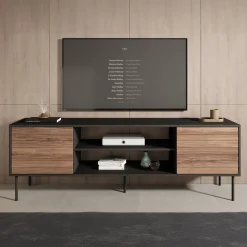 Cordoba - TV-Meubel met 2 deuren - Eiken - 180x40x182 cm