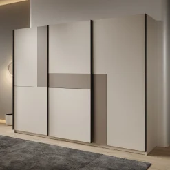 Cotto - Kledingkast met schuifdeuren - Beige - 270x60x210 cm