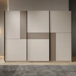 Cotto - Kledingkast met schuifdeuren - Beige - 270x60x210 cm