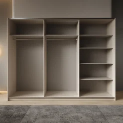 Cotto - Kledingkast met schuifdeuren - Beige - 270x60x210 cm