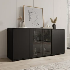 Cres 2 - Dressoir - Zwart - 150x40x70 cm