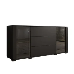 Cres - Dressoir - Zwart - 150x40x70 cm