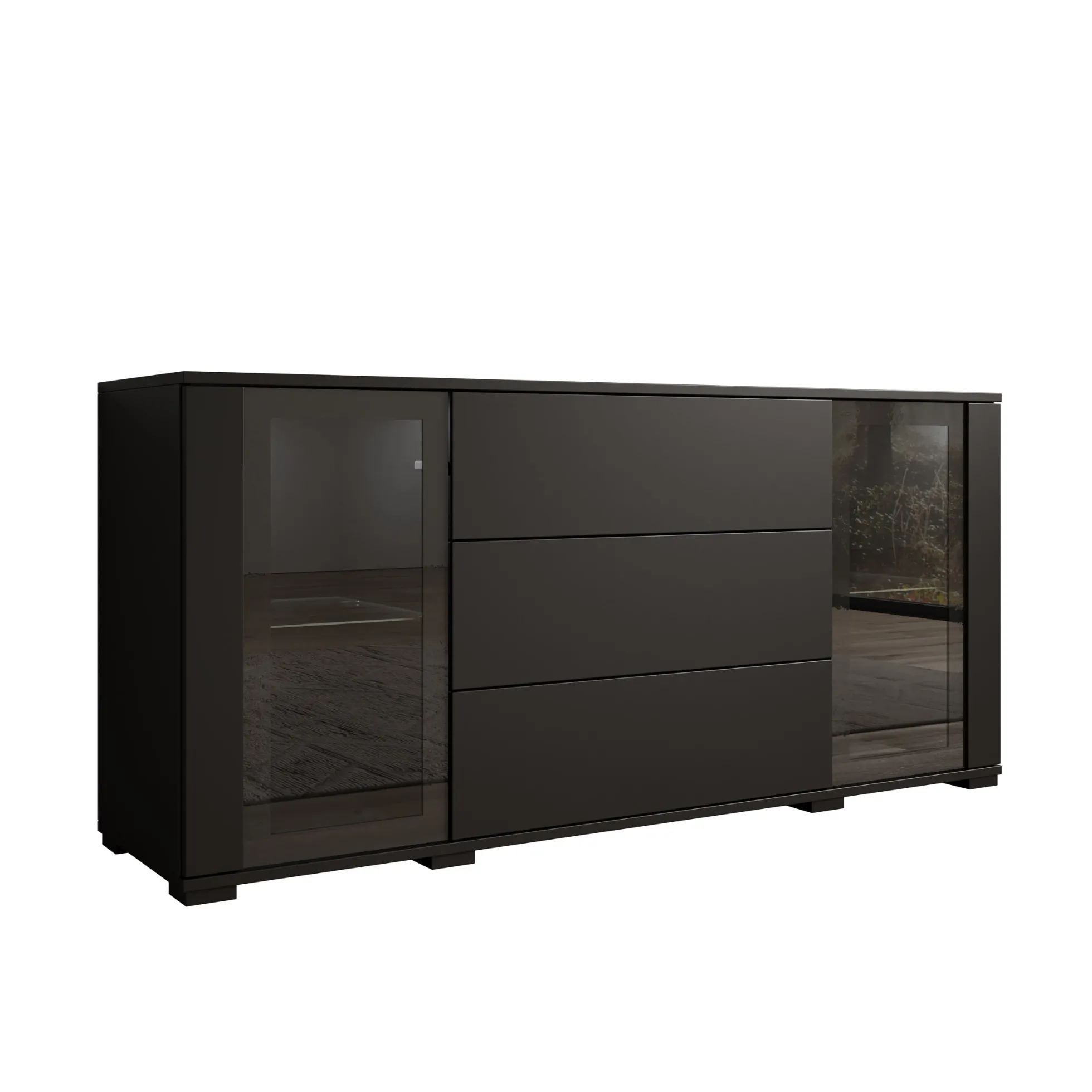 Cres - Dressoir - Zwart - 150x40x70 cm
