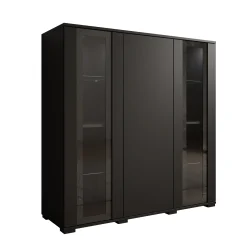 Cres - Dressoir - Zwart - 120x40x122 cm