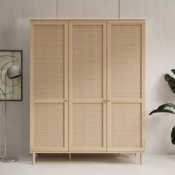 Crimson - Kledingkast met 3 deuren - Eiken - 165x52x208 cm