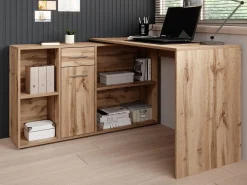 Crister - Bureau - Eiken - 122x120 cm