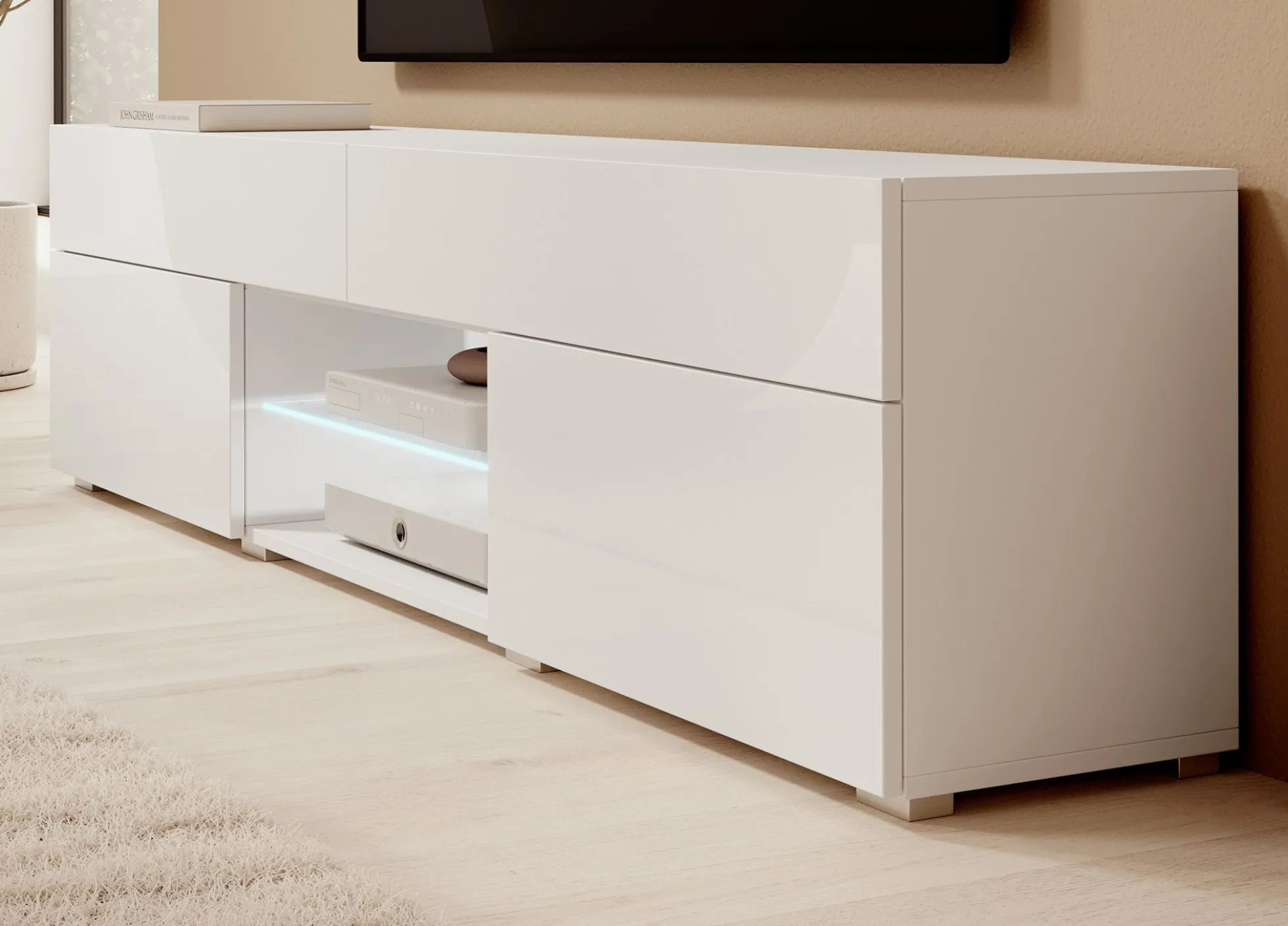Cruise - TV-Meubel met verlichting - Wit - 180 cm